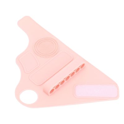 Omquot Makeup Palette Silicone Wristband Adjustable Strap for Easy Access Tools and Storage 1 Unit, pink, #611