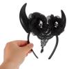 Beaupretty Skull Devil Horn Headband Costume Hairband Halloween for Women Lightweight Plastic and Fabric Stylish Unique Design for Makeup Events and Halloween Parties view 4