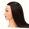 Head Hair 24"-26" Synthetic Fiber Hair Styling Training Manikin Cosmetology Head Braiding Hair Styling Hairdresser Training Model for Cutting Braiding - With Clamp Stand rice white view 3