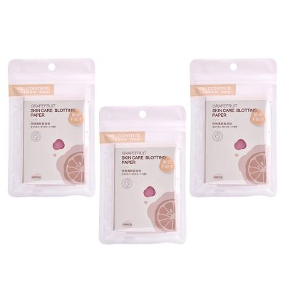 NIYANGLE Facial Oil Blotting Sheets 3 Bags Pink Scented Design Paper for Face Oil Absorption and Shine Reduction Portable Face Cleaning Tissues for Home and Gym Use