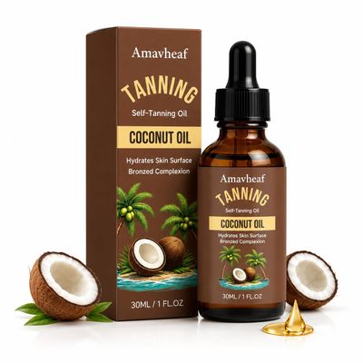 Amavheaf Bronzing Body Oil Spray, Coconut Oil Blend Body Glow Oil (2Bottle-MHYZY)