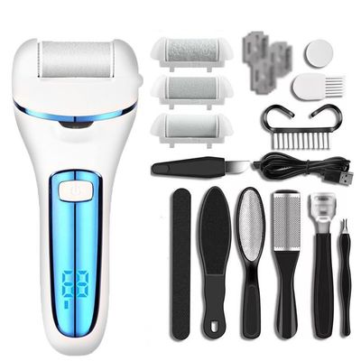 Foot Repair Device Full Body Water Wash Rechargeable Digital Display Screen(Blue)