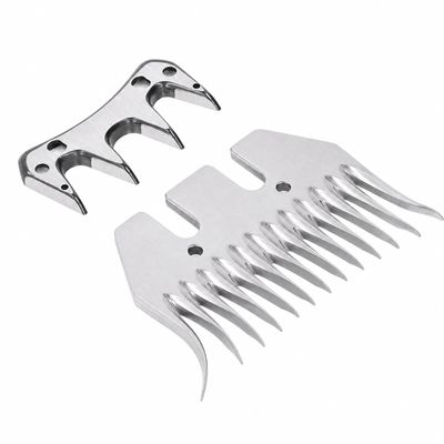 Glaeptio Sheep Shears Blade, 13 Tooth Wool Clipper Comb Cutter, Curved 7mm Spacing, Carbon Steel Shearing Trimmer for Llama, High Durable Replacement Accessory Kit