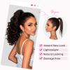 REECHO Ponytail Extension, 16" Classic Curly Wavy Claw Clip Ponytail Hair Extensions Cheer Pony Tail Hairpieces for Women - Medium Blonde view 3