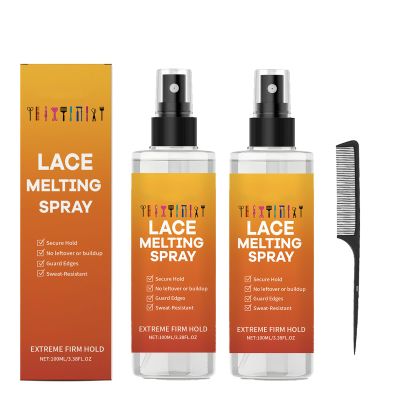 Extreme Hold Lace Melting Spray, Lace Melting Spray, MeltingSpray for LaceWigs, LaceBond Adhesive Wig GlueSpray, Moisturising Formula, Stops Itching, Strong Hold (2PCS)