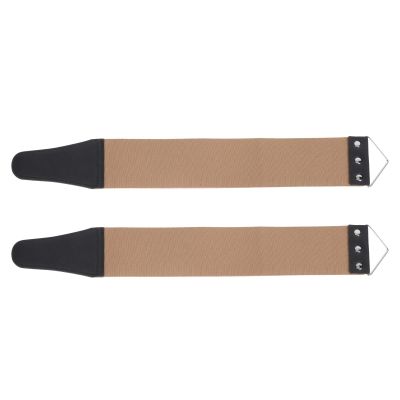 SKISUNO Dual-sided Razor Strop Sharpening Straps for Smooth Honing 2pcs Practical Shaver Sharpener Tool Random Color for Barber Shop and Home Use