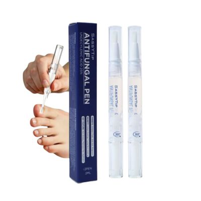 SASSYTIP Nail Care Pen | Advanced Formula for Discolored & Brittle Nails, Plant-Based Protection with Easy Application, Daily Nail Protector for Healthy-Looking Nails (2pcs)