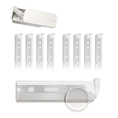 ZiLORA 8 Eyebrow Razor Blades - Micro Guards designed, For Dermaplane Razor for Women Face