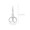 Abaodam 4pcs Stainless Steel Mustache Scissors for Men, Portable Facial Hair Scissor with Gentle Trimming Function, Silver Mini Grooming Tool for Nose Hair and Beard, for Traveling view 2
