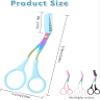2-in-1 Eyebrow Scissors with Comb, Professional Curved Eyebrow Trimming Razor, Portable Eyebrow Grooming Shaping Makeup Tool for Women & Men (Black, 2pcs) view 2