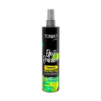 PLACENTA LIFE Tonno Plus Efecto Brasilero Heat Protectant Spray Cream 8.45 fl oz - Hair Thermal Protectio with Argan Oil & Silicone Elastomers - Anti-Frizz & Shine for Straightened - Salt Free