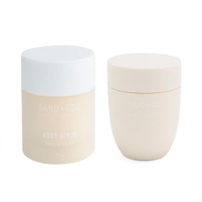 Sand + Fog Vanilla Sugar Body Scrub 12.7 oz and Whipped Body Butter 16.9 oz Set