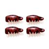 Women's 4 Non-Slip Banana Hair Clips, Small Matte Banana Hair Clips for Women, Strong Hold Oval Ponytail Clips, Vintage Hair Accessories (Red) view 1