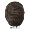 WigVivid Men's Toupee Human Hair Replacement System, Durable Fine Mono Hair Pieces for Men, French Lace Front Bleached Knots Poly Skin PU 69-120% Density #3 Dark Brown view 2