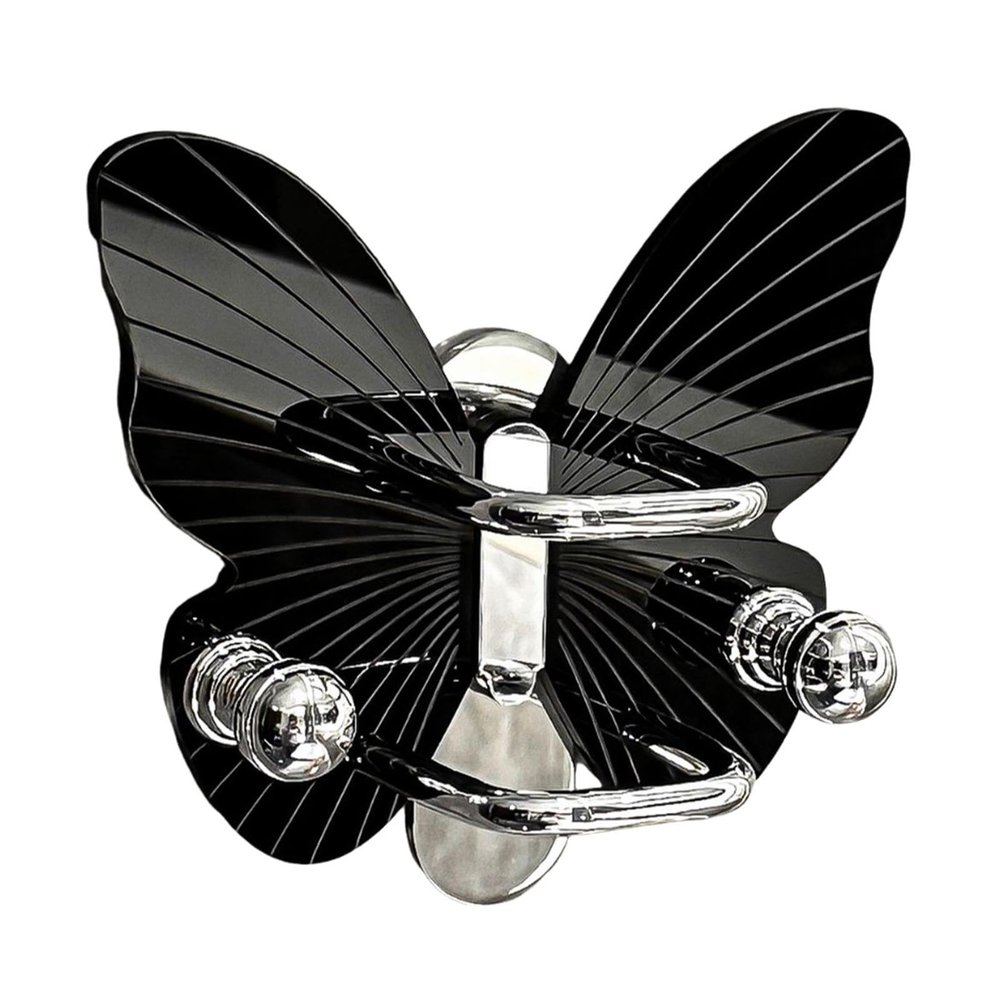 SiaBiced Hair Brush Holder Comb Organizer Acrylic Shower Hook Butterfly Shaped Storage Rack Fashionable Space Saving Suitable for Home, without shiny decor