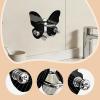 SiaBiced Hair Brush Holder Comb Organizer Acrylic Shower Hook Butterfly Shaped Storage Rack Fashionable Space Saving Suitable for Home, without shiny decor view 2