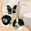 SiaBiced Hair Brush Holder Comb Organizer Acrylic Shower Hook Butterfly Shaped Storage Rack Fashionable Space Saving Suitable for Home, without shiny decor view 4