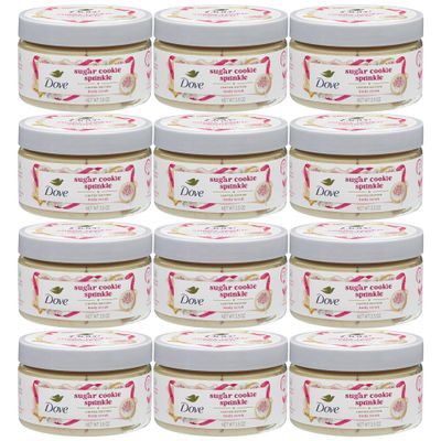 Dove Sugar Cookie Sprinkle Body Scrub Exfoliating Body Polish, 3.5 oz, PETA Approved Vegan, Moisturizing Skin Exfoliator, 12 Pack