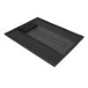 Alomejor Hair Clipper Organizer Mat Magnetic NonSlip Design Durable Barber Tool Mat for Beauty Stations and Home Use PVC 25x32cm (Black) view 3