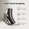 Lymphatic Contour Face Sculpting Brush, Ultra-Soft Hypoallergenic Bristles, Zebra Print, Ergonomic Anti-Slip Design, with Dustproof Storage Case view 2