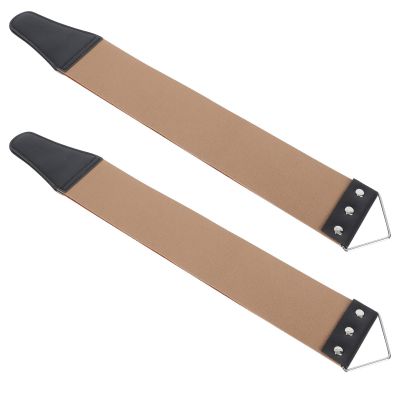 NIYANGLE Dual-sided Razor Sharpening Straps after Random Color 2pcs with Stainless Steel and Canvas for Final Sharpening and Smoothing for Home and Barber Shop Use