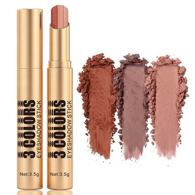 Drkicsy 3 Color Eyeshadow Stick, 2026 New Gradient Eyeshadow Pencil, Long Lasting Cream Eye Makeup Stick for Women Beginners Daily Eye Makeup Gift