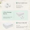 Fleece Massage Table Pad Set with Face Cradle Cover 29 W x 72 L, White view 2