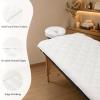 Fleece Massage Table Pad Set with Face Cradle Cover 29 W x 72 L, White view 3