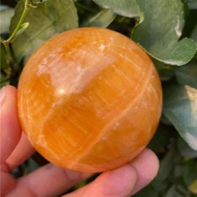 NJFSWNXOR Beautiful Orange Calcite Crystal Sphere Ball (Size : 180-200g)