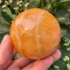 NJFSWNXOR Beautiful Orange Calcite Crystal Sphere Ball (Size : 180-200g) view 4