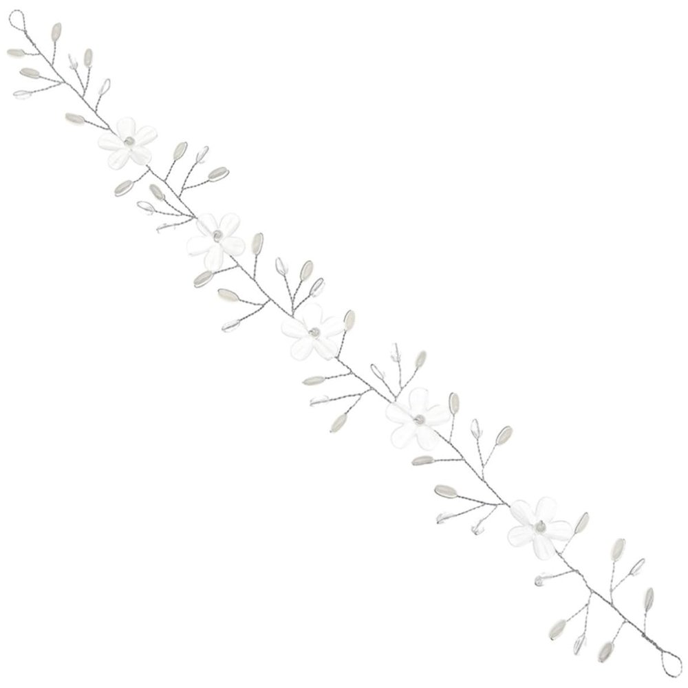 VILLCASE Lightweight Silver Bridal Hair Vine Headband for Wedding Bride, Creative Design with Acrylic and Alloy Materials, Charming Hair Accessory for Wedding Ceremony