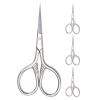 AMUSLESUR 4pcs Stainless Steel Mustache Trimming Scissors for Men, Portable and Versatile Facial Hair Grooming Tool, for Beard and Fine Hair, for Traveling view 1