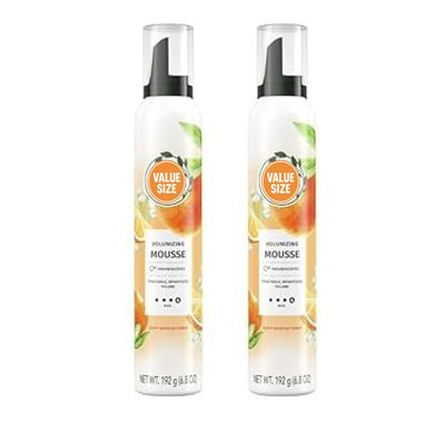 Volumizing Mousse, Weightless Volume, 6.8 fl oz, All Day Hold Mousse for Fine Hair (Pack Of 2)
