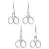 NOLITOY 4pcs Beard Grooming Scissors for Men, Stainless Steel Portable Facial Hair Trimmer with Gentle Cutting, for Fine Facial Hair and Beard, for Traveling view 1