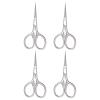 COSMOBETTY 4pcs Stainless Steel Mustache Scissors with Rounded Tips for Men Beard Grooming and Eyebrow Trimming Manual Functionality Compact Travel Facial Hair Scissors view 1