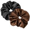 2 Pcs Oversized-Satin-Scrunchies Women-Girls Large-Soft-Elastic-Hairband view 1