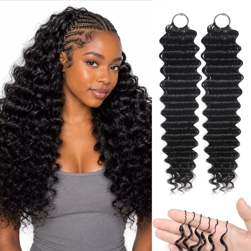18 Inch Deep Curly Miracle Knots Crochet Human Hair for Black Women