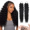 18 Inch Deep Curly Miracle Knots Crochet Human Hair for Black Women view 1