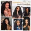 18 Inch Deep Curly Miracle Knots Crochet Human Hair for Black Women view 4