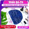 KETAR 4 Pcs Crochet Hair Net for Sleeping, Polyester (Black & Blue) view 2