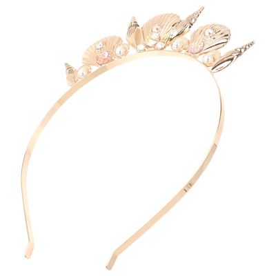 NOLITOY Golden Zinc Alloy Sea Shell Headband for Women, Elegant and Sturdy Hair Band Enhancing Overall Styling, for Occasions and Outings