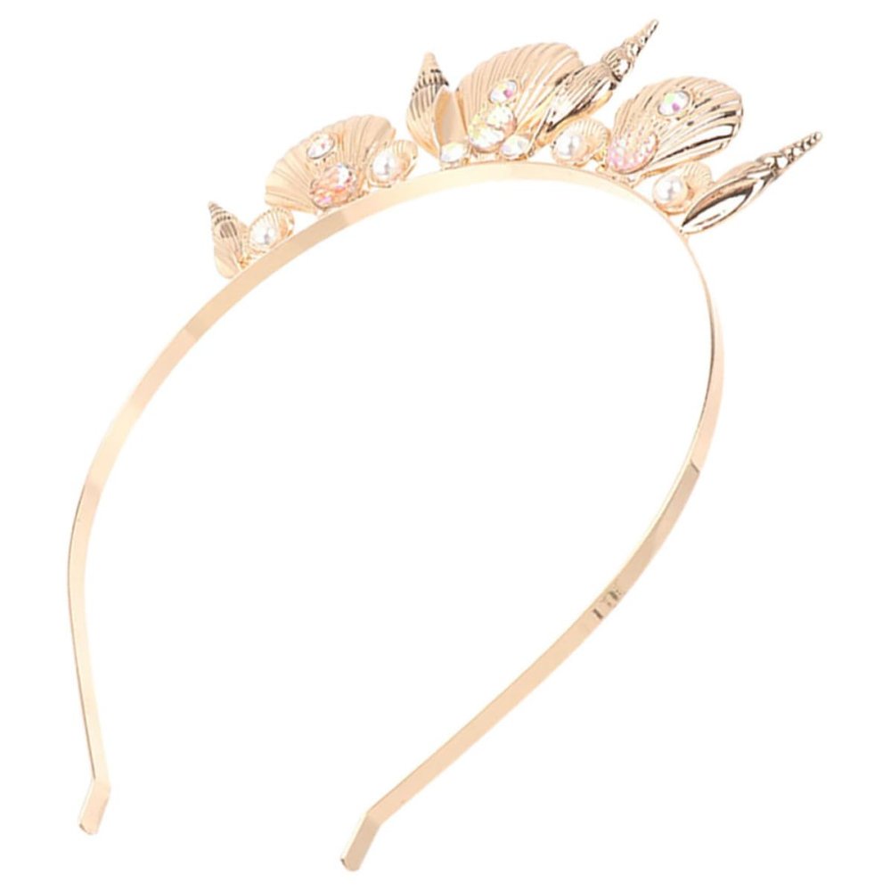 NOLITOY Golden Zinc Alloy Sea Shell Headband for Women, Elegant and Sturdy Hair Band Enhancing Overall Styling, for Occasions and Outings