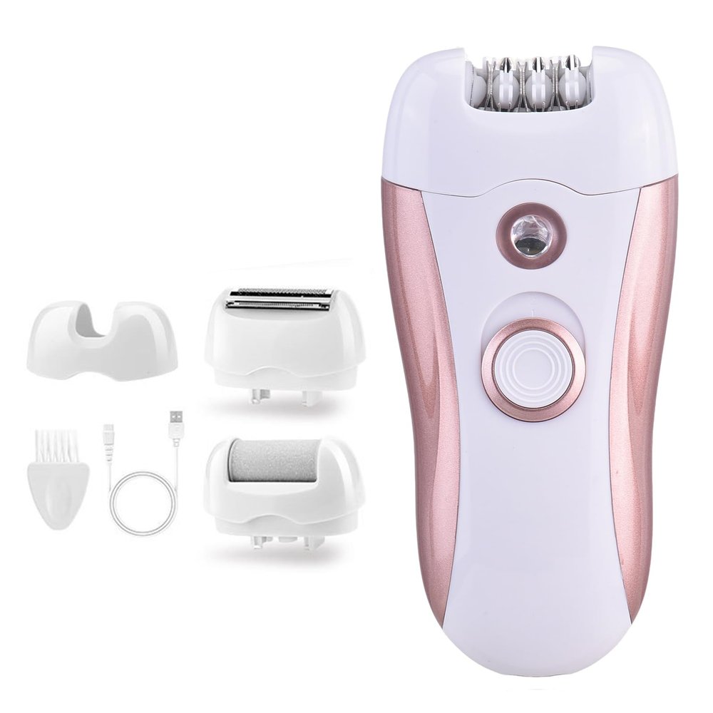ZIRLANLV Body Hair Trimmer Women Electric Multi Function para Exterior 3 in 1 Design Shave Private Areas Grind Foot Dead Skin Portable Daily Body Care Tool (Pink)