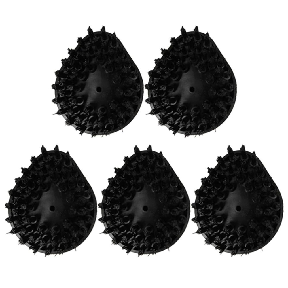 Kichvoe 5pcs Household Appliance Brush Head Cleaning Machine Accessory Multi-Purpose Plastic Brush Head for Home Use and Repairing Store Use Black