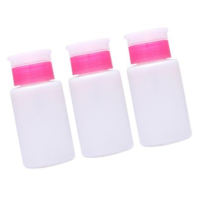 3pcs 150ml Plastic Nail Remover Bottle Press Pump, Xmas