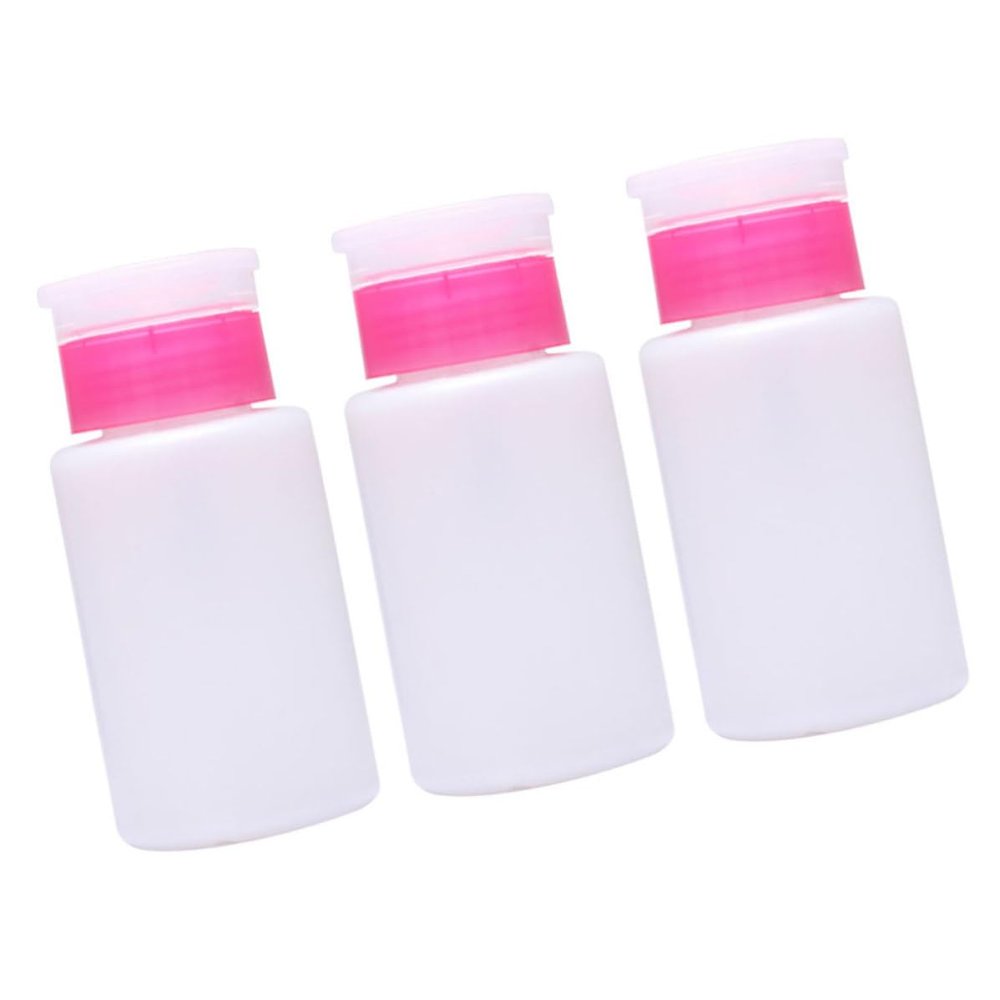 3pcs 150ml Plastic Nail Remover Bottle Press Pump, Xmas