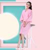 Baluue Pink Hair Salon Cape for Stylists, Waterproof Hairdressing Apron view 3