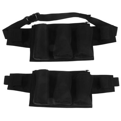 NinthAvenue Basics 2pcs Essential Oil Waist Bag with Bottle Holder for Masseurs, Oxford Cloth Material, Comfortable Fit and Effective Protection, Multiple Layers Design, for Massage Parlors