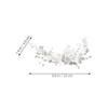 WRITWAA Elegant Wedding Headband for Brides Lightweight Bridal Hair Vine with Pearls Copper and Polymer Clay Material for Evening Events and Parties view 2