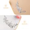 WRITWAA Elegant Wedding Headband for Brides Lightweight Bridal Hair Vine with Pearls Copper and Polymer Clay Material for Evening Events and Parties view 3